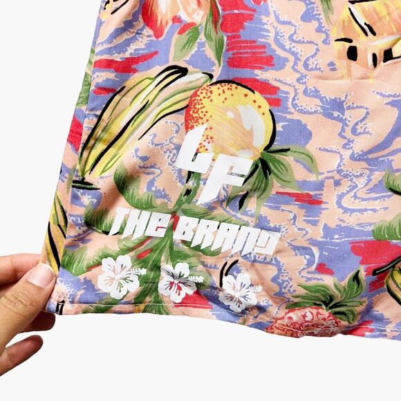 LF The Brand Floral‎ Tropical Shorts Pink Green - Picture 6 of 7